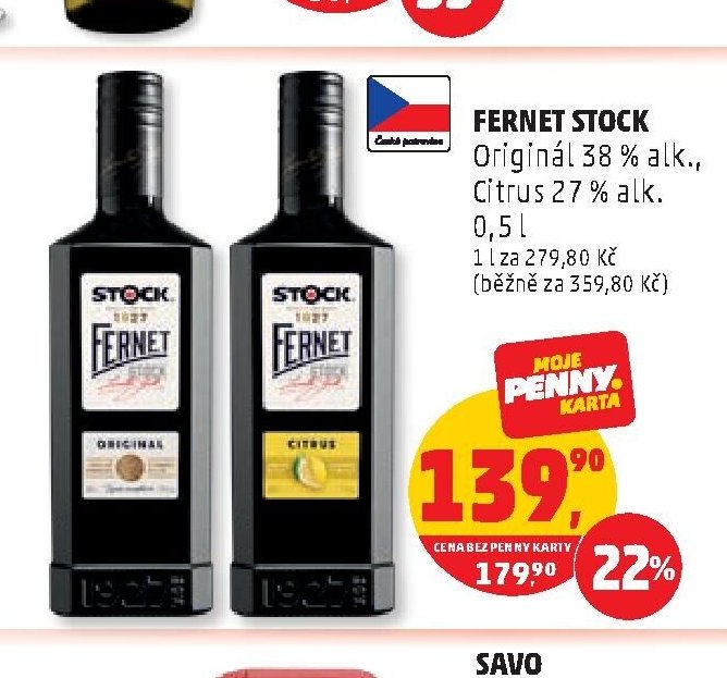 FERNET STOCK Original, Citrus