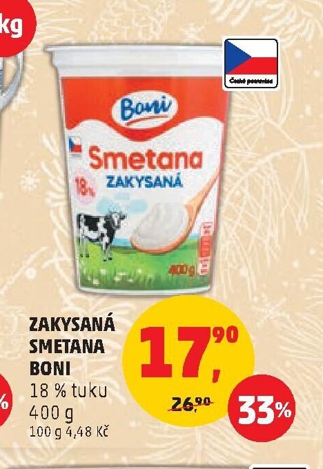 Zakysaná smetana Boni 18 % 400 g