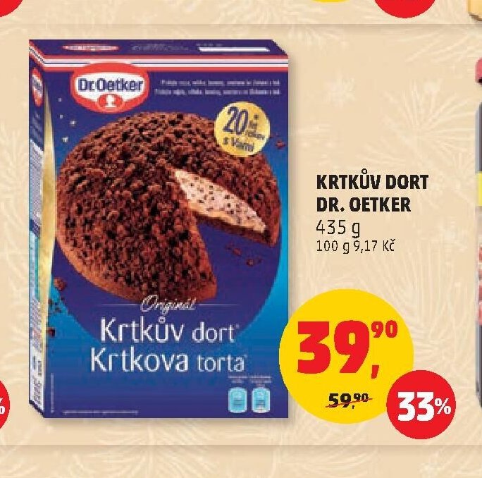 Krtkův dort Dr. Oetker 435 g