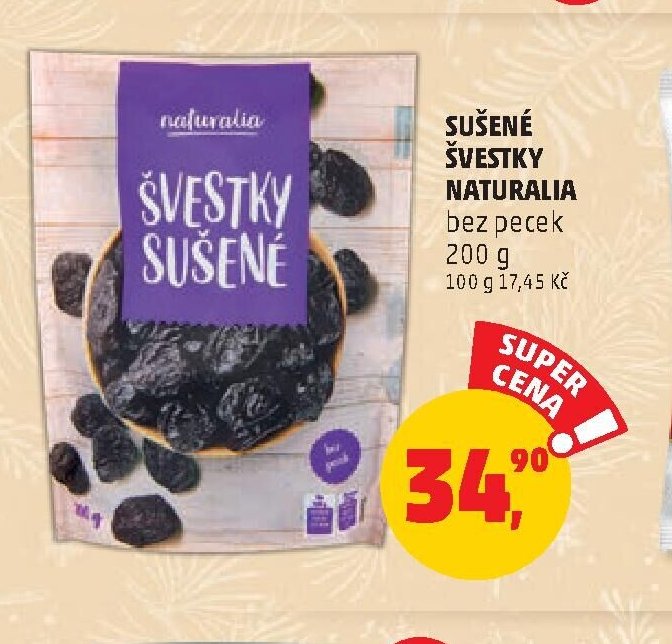 Sušené švestky Naturalia 200 g
