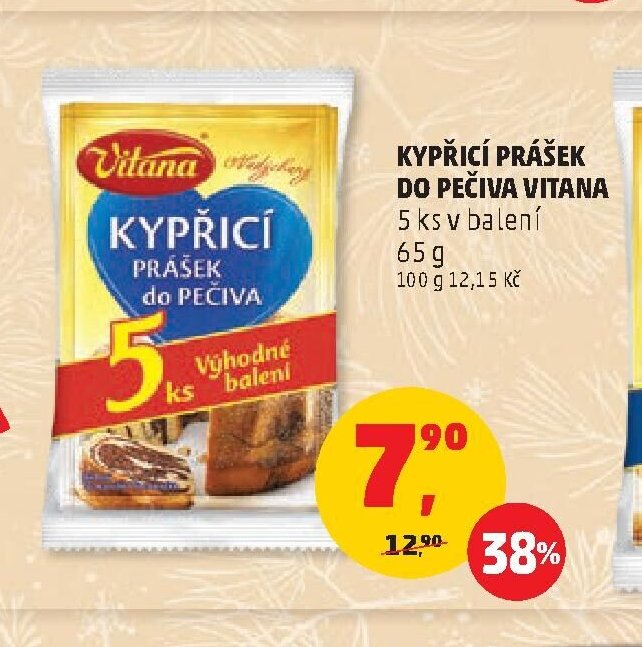 Kypřící prášek do pečiva Vitana 5 ks