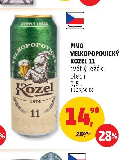 Pivo Velkopopovický Kozel 11