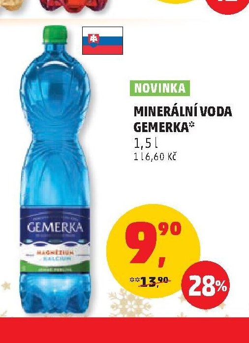 MINERÁLNÍ VODA GEMERKA