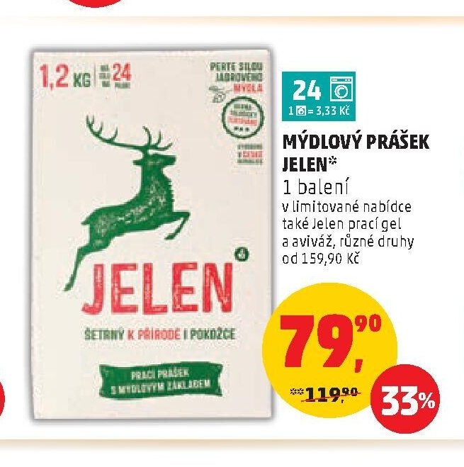 MÝDLOVÝ PRÁŠEK JELEN