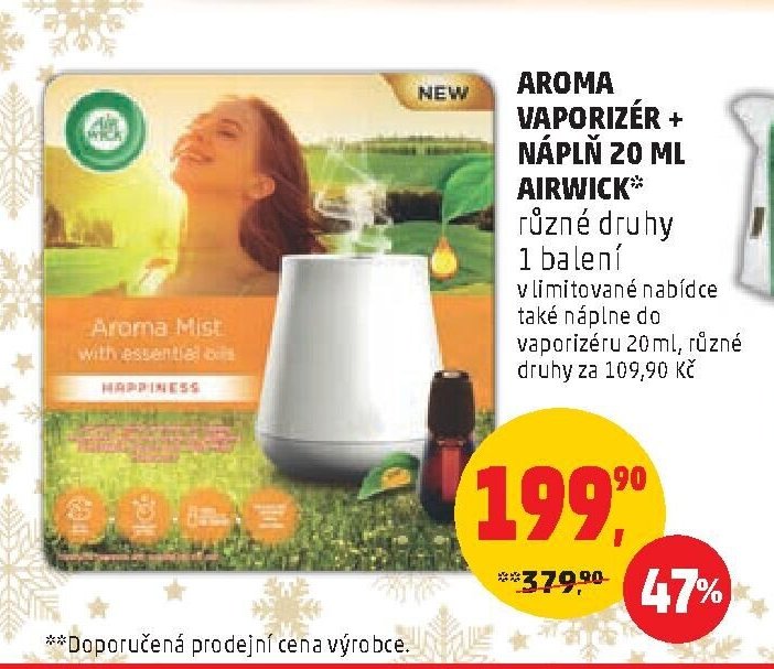 AROMA VAPORIZÉR + NÁPLŇ 20 ML AIRWICK