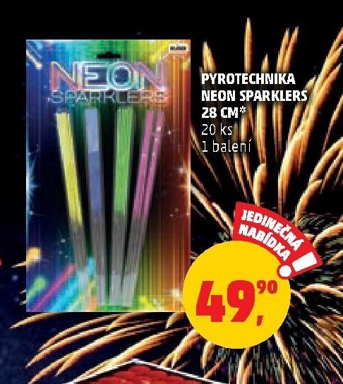 PYROTECHNIKA NEON SPARKLERS