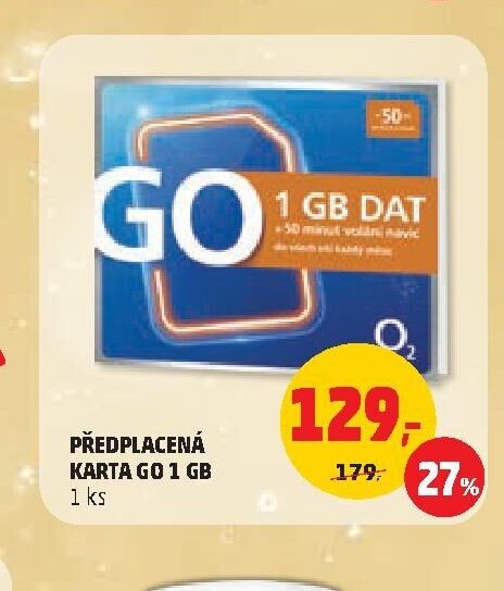 Předplacená karta GO 1 GB