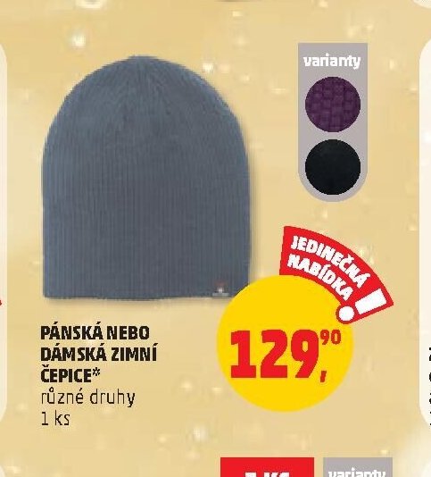 PÁNSKÁ NEBO DÁMSKÁ ZIMNÍ ČEPICE