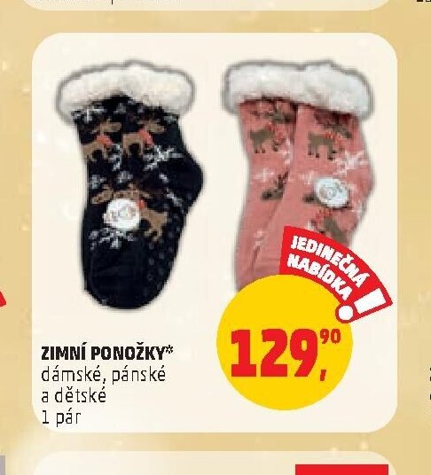 ZIMNÍ PONOŽKY dámské, pánské a dětské