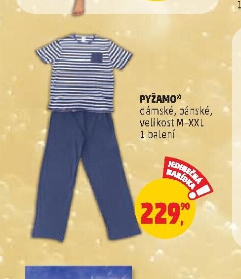 PYŽAMO dámské, pánské, velikosti M-XXL