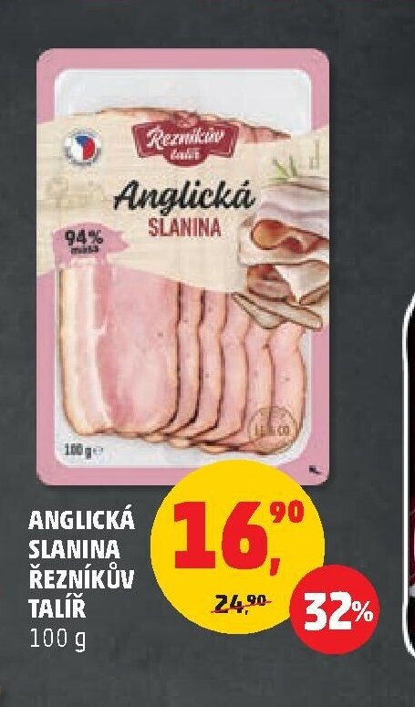 Anglická slanina Řezníkův talíř 100 g