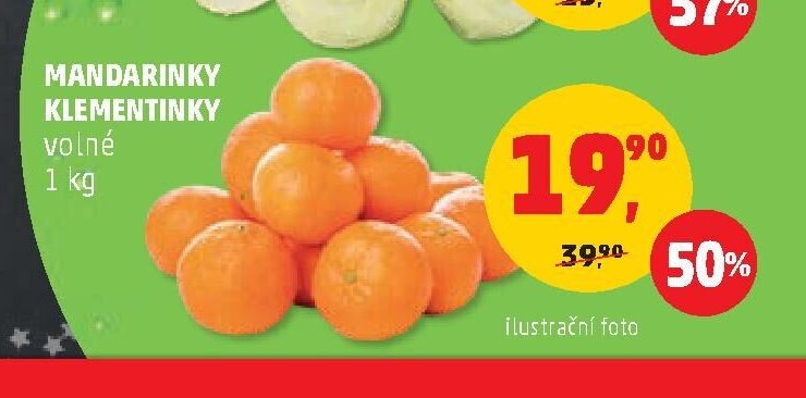 Mandarinky klementinky 1 kg
