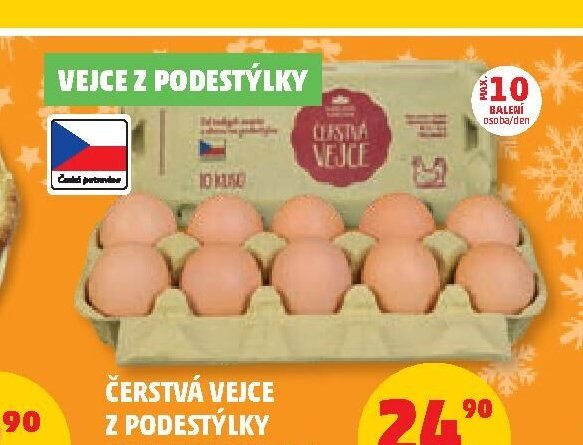 ČERSTVÁ VEJCE Z PODESTÝLKY KARLOVA KORUNA