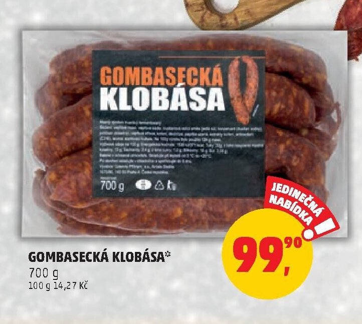GOMBASECKÁ KLOBÁSA