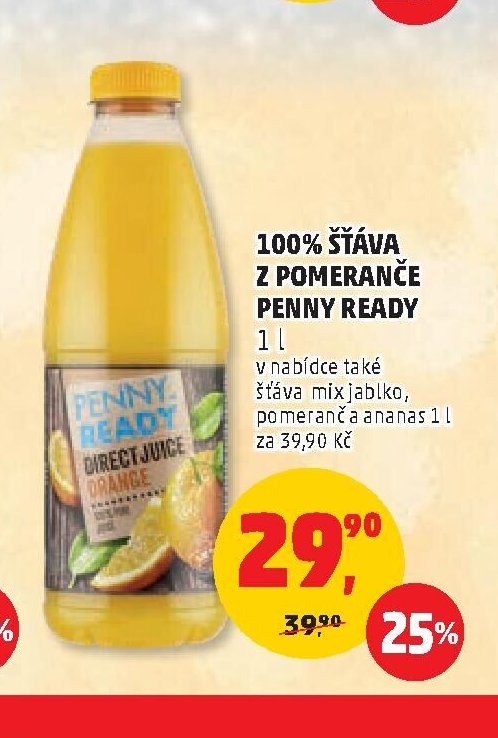 100% ŠŤÁVA Z POMERANČE PENNY READY