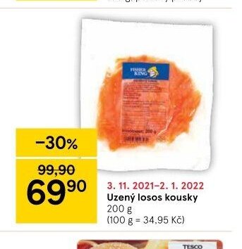 Uzený losos kousky