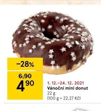 Vánoční mini donut