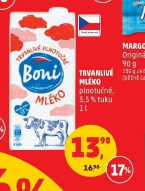 TRVANLIVÉ MLÉKO plnotučné