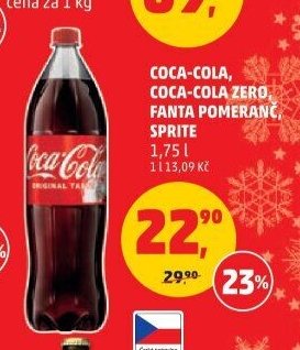 COCA-COLA, COCA-COLA ZERO, FANTA POMERANČ, SPRITE
