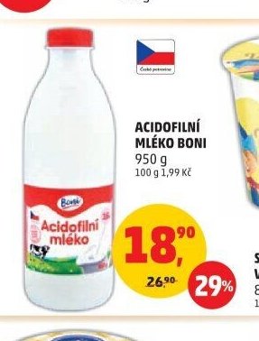 ACIDOFILNÍ MLÉKO BONI 950 g