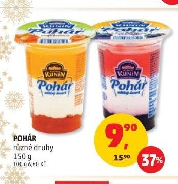 POHÁR různé druhy 150 g