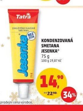 KONDENZOVANÁ SMETANA JESENKA 75 g