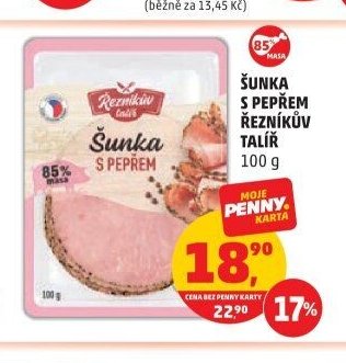 ŠUNKA S PEPŘEM ŘEZNÍKŮV TALÍŘ