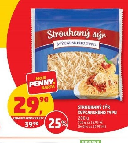 Strouhaný sýr švýcarského typu