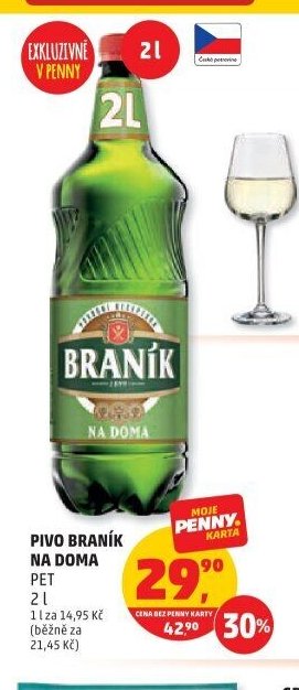 Pivo Braník na doma 2 l