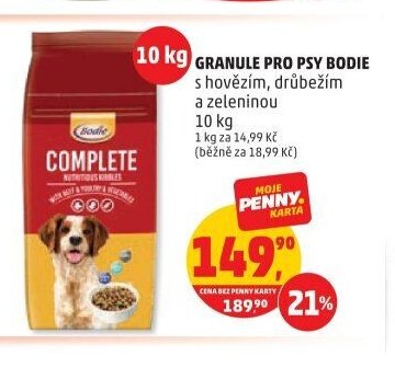 Granule pro psy Bodie s hovězím, drůbežím a zeleninou 10 kg