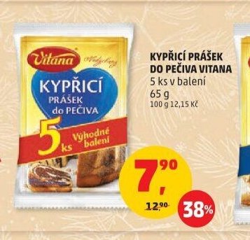 Kypřicí prášek do pečiva Vitana 5 ks v balení