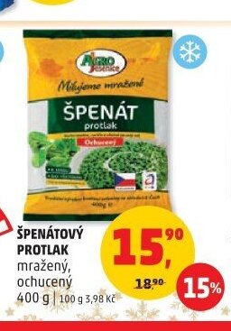 Špenátový protlak mražený