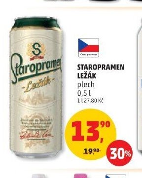 Staropramen Ležák plech