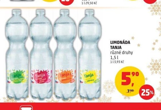 Limonáda Tanja různé druhy