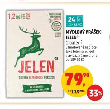 MÝDLOVÝ PRÁŠEK JELEN