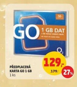 PŘEDPLACENÁ KARTA GO 1 GB