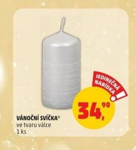 VÁNOČNÍ SVÍČKA ve tvaru válce