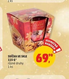 SVÍČKA VE SKLE 115 G různé druhy