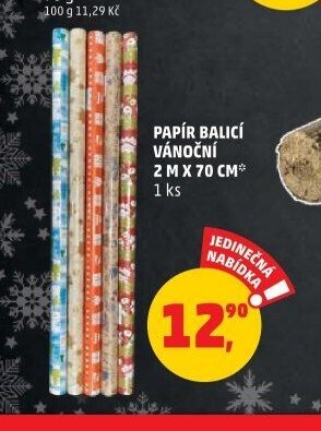 Papír balicí vánoční 2 m x 70 cm