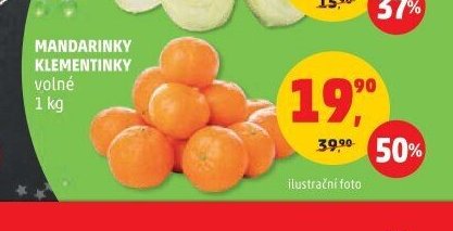 Mandarinky klementinky 1 kg