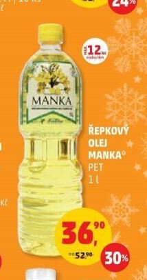 Řepkový olej Manka
