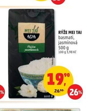 Rýže Mei Tai basmati, jasmínová