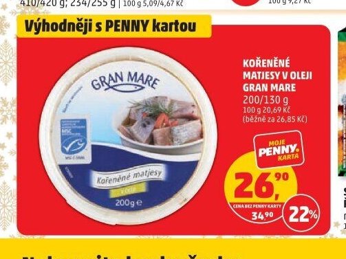 Kořeněné matjesy v oleji Gran Mare