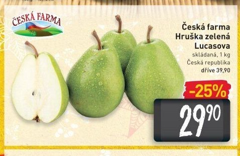 Česká farma Hruška zelená Lucasova