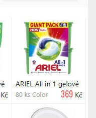 ARIEL All in 1 gelové 80 ks Color