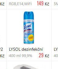LYSOL dezinfekční 400 ml 99,9%