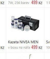 Kazeta NIVEA MEN v boxu na nářa