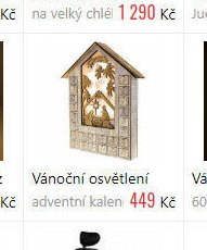 Vánoční osvětlení adventní kalen