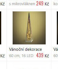 Vánoční dekorace 60 cm, 16 LED