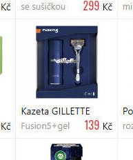 Kazeta GILLETTE Fusion5+gel
